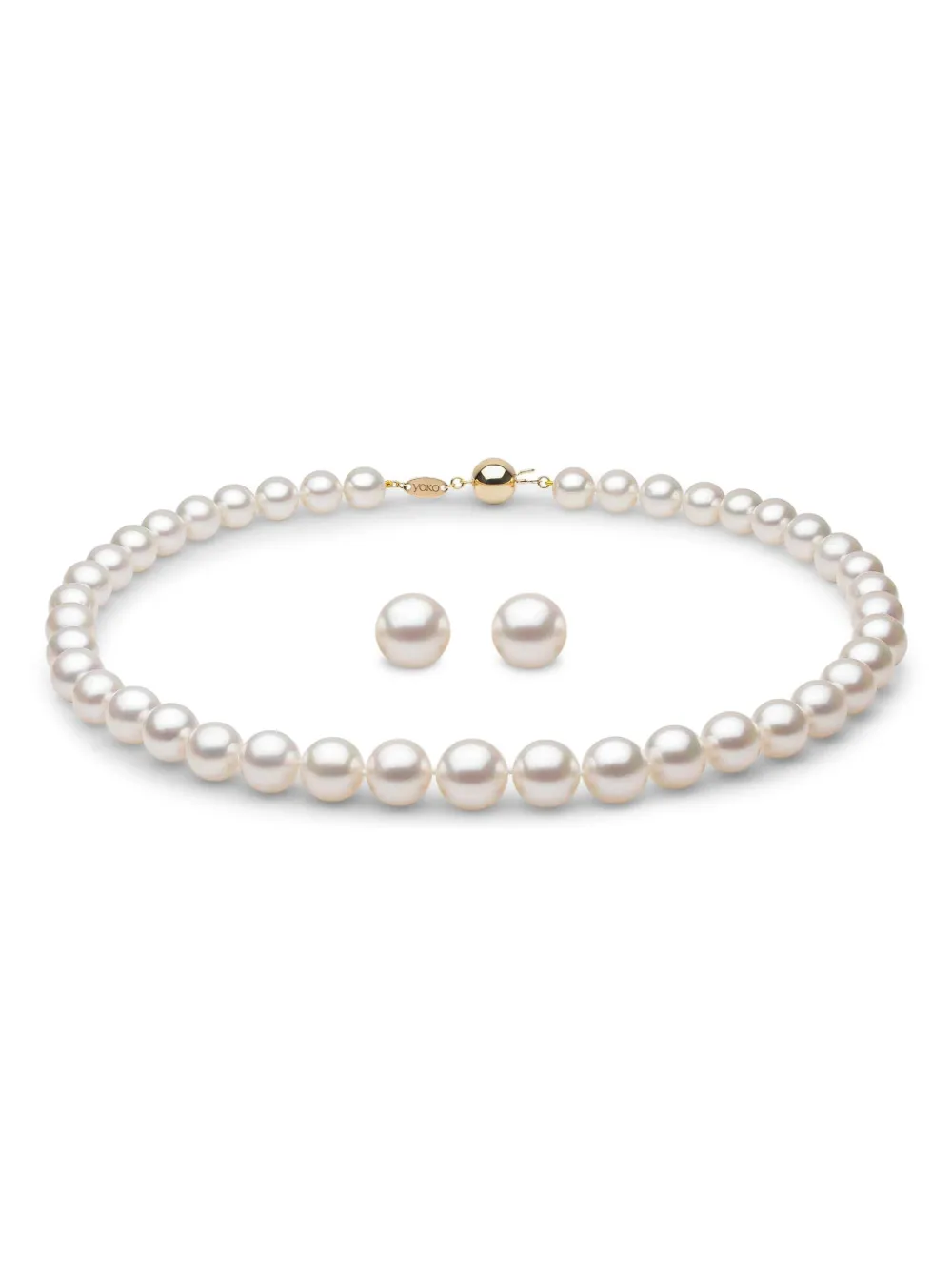 Yoko London pearl necklace and earrings set - Oro