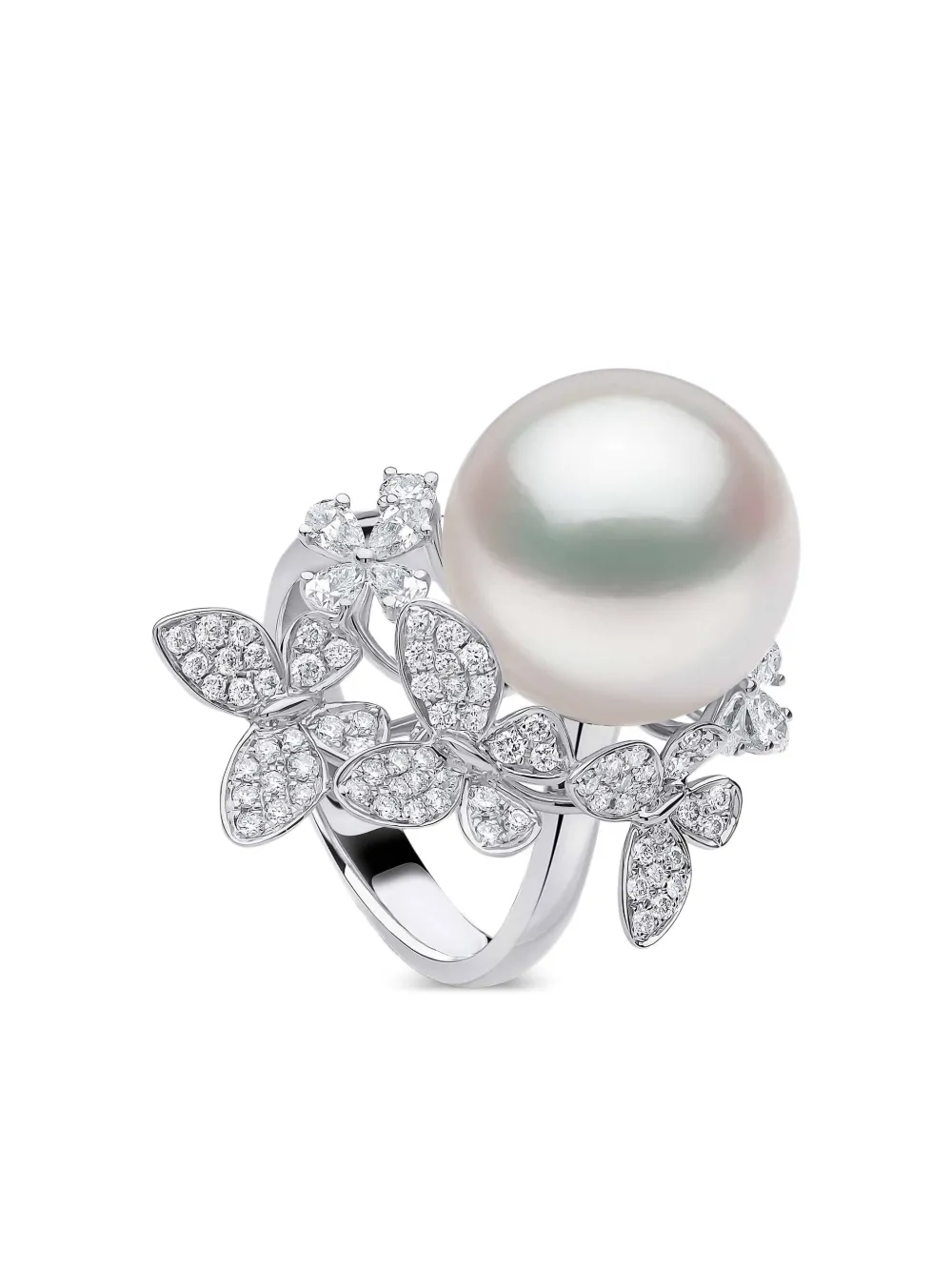 Yoko London Contessa pearl and diamond ring - Argento