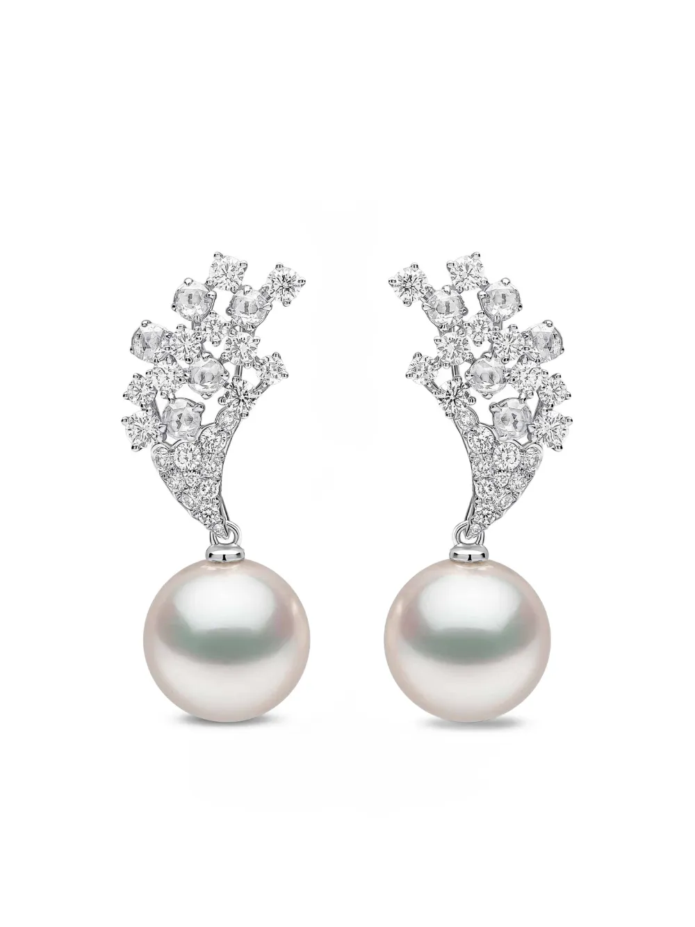 Yoko London Duchess diamond and pearl earrings - Silber