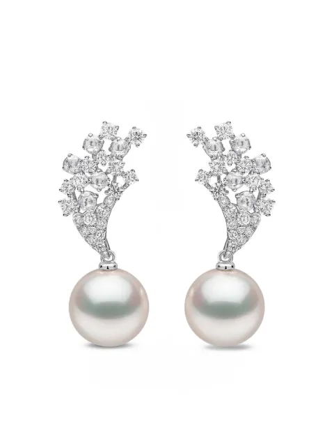 Yoko London Duchess diamond and pearl earrings