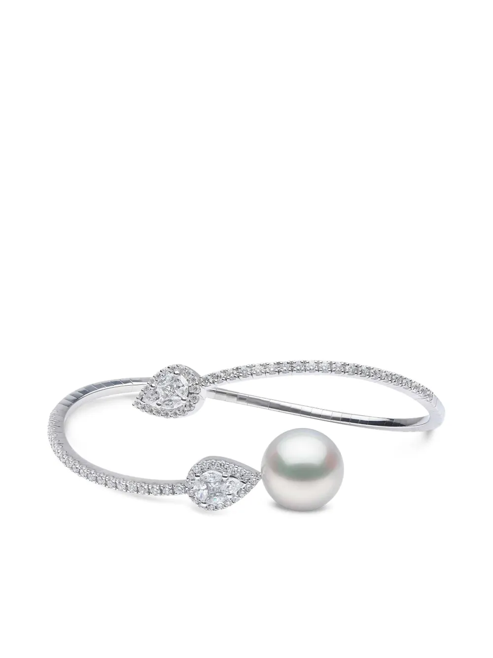 Yoko London Starlight pearl and diamond bangle - Argento