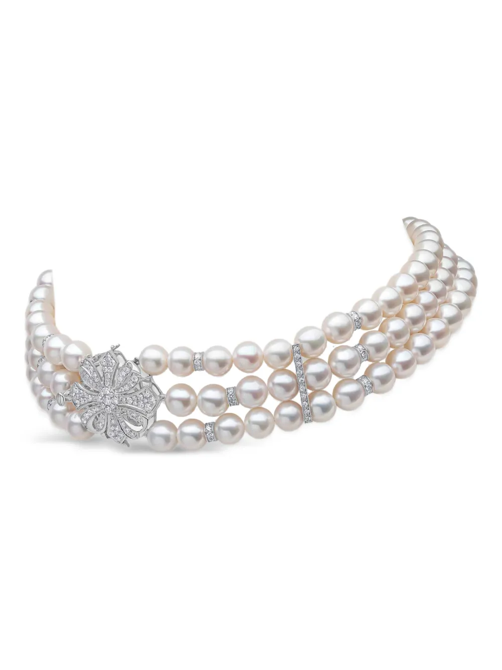 Classic Diamond And Pearl Choker