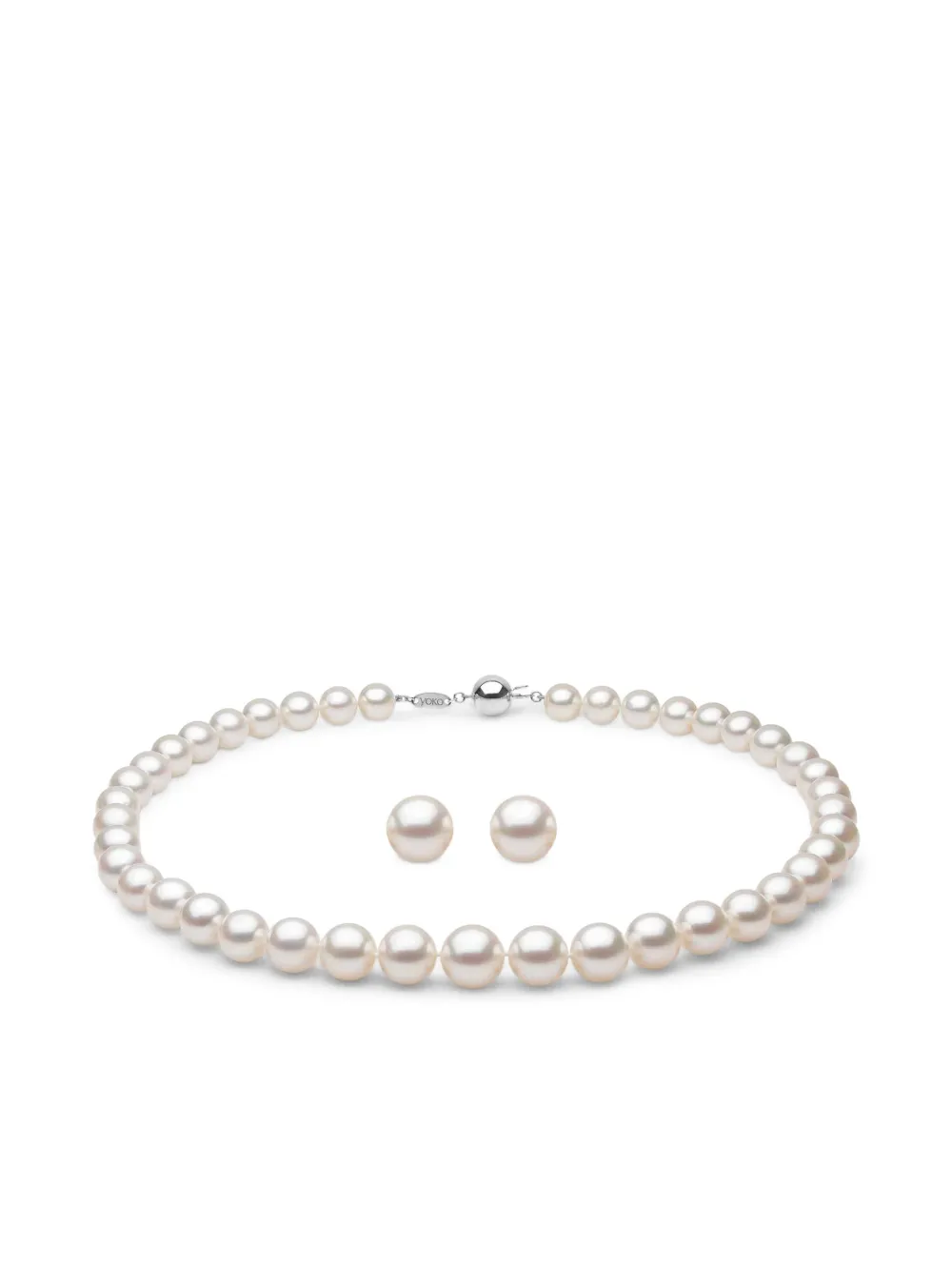 Yoko London pearl necklace and earrings set - Bianco