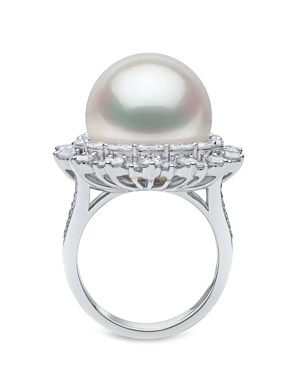 Yoko London Duchess diamond and pearl ring - Argento