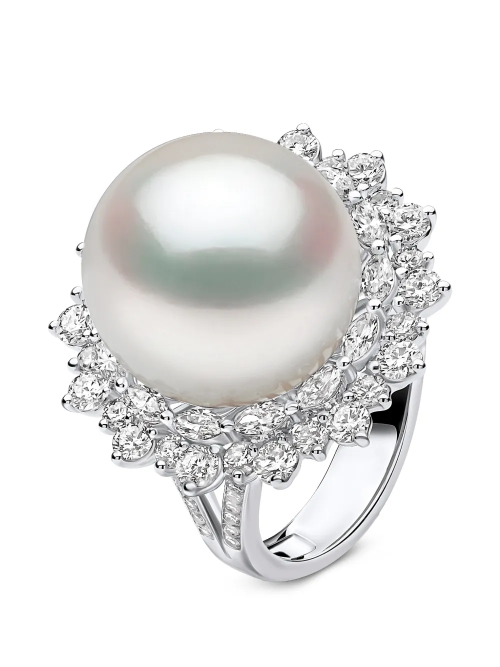 Yoko London Duchess diamond and pearl ring