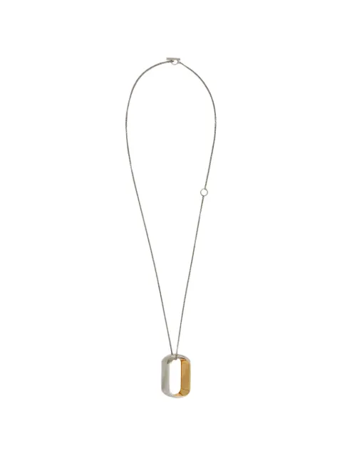 Jil Sander two-tone pendant necklace