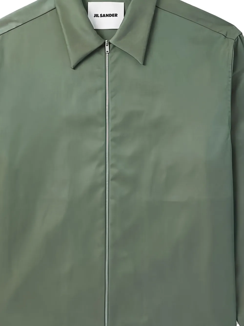 Jil Sander zip-up shirt - Groen