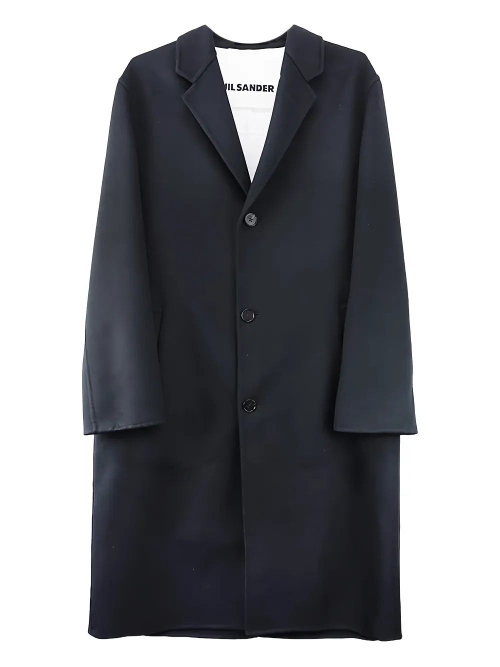 Jil Sander Single-breasted Coat In Blue