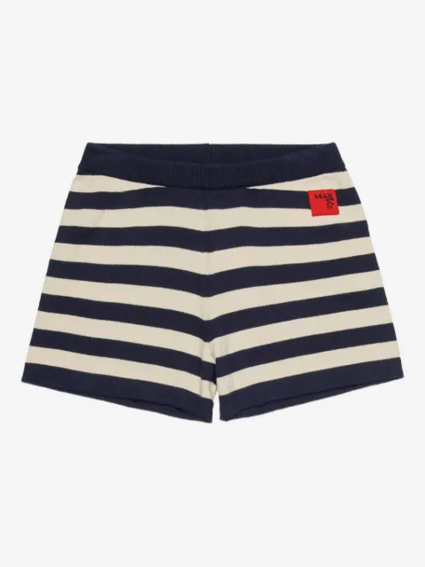 MAX&Co. Kids striped logo knitted shorts