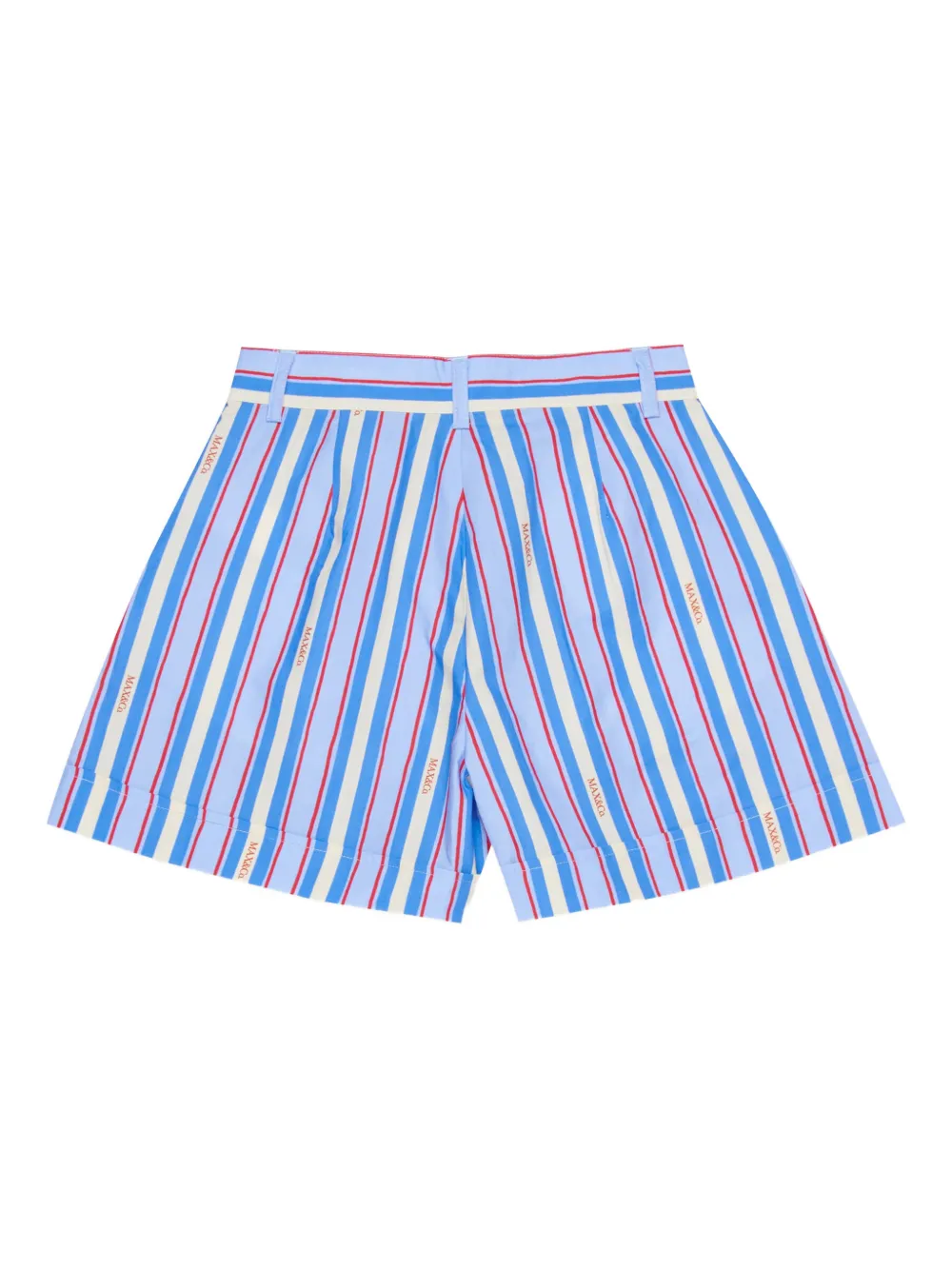  Max&co. Kids Logo Striped Shorts - Blue 