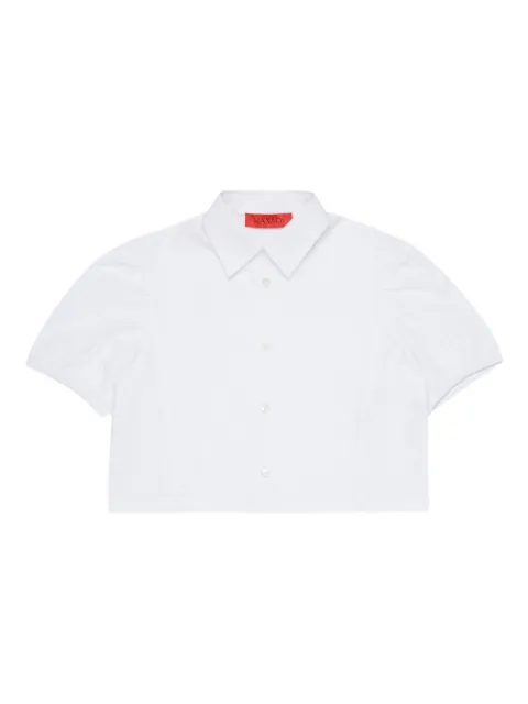 MAX&Co. Kids 로고 헴 크롭 셔츠