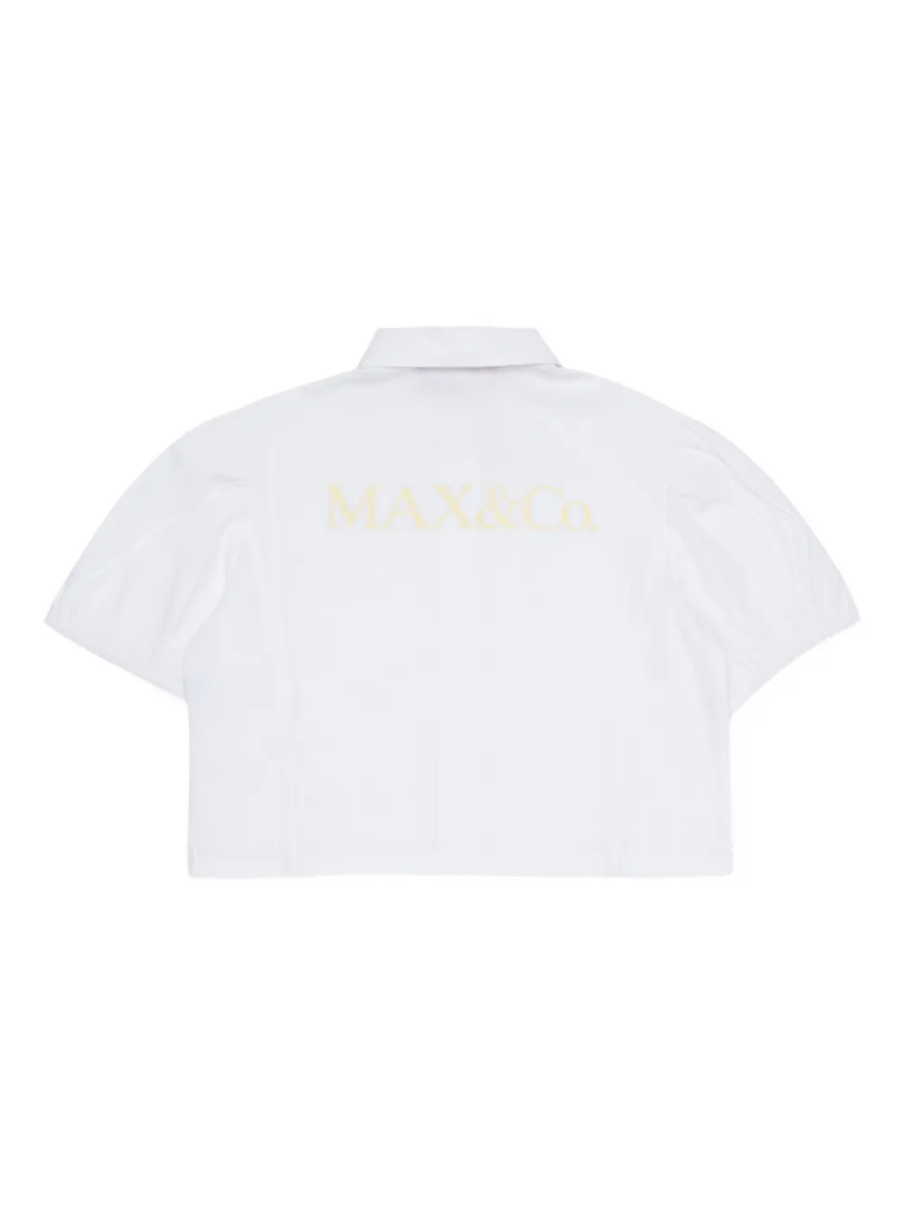 MAX&Co. Kids Cropped shirt met logo Wit