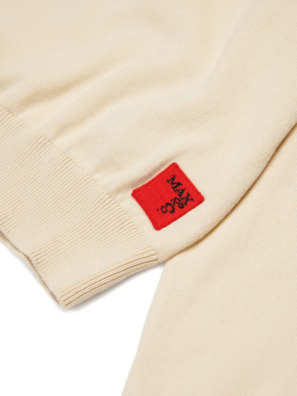 MAX&Co. Kids Trui met ronde hals en logo Beige