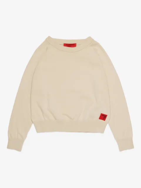 MAX&Co. Kids suéter con cuello redondo y logo