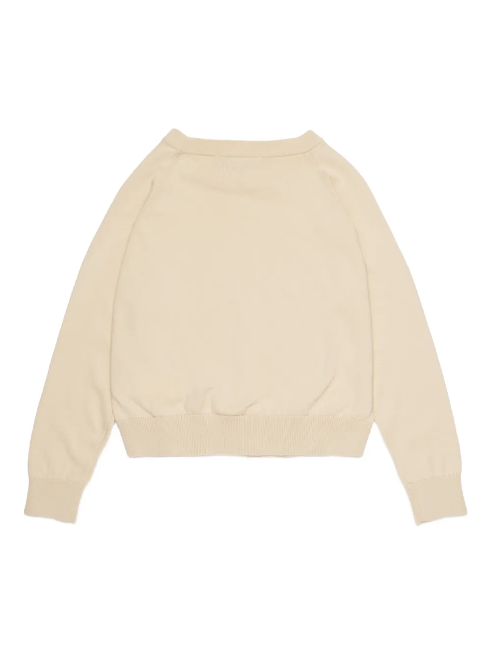 MAX&Co. Kids Trui met ronde hals en logo Beige