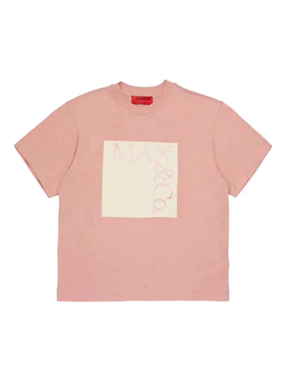 MAX&Co. Kids logo-print T-shirt - Rosa