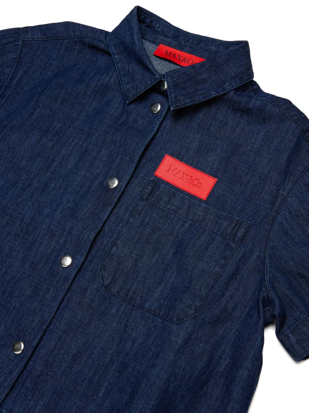 Logo-Detail Short-Sleeve Denim Shirt