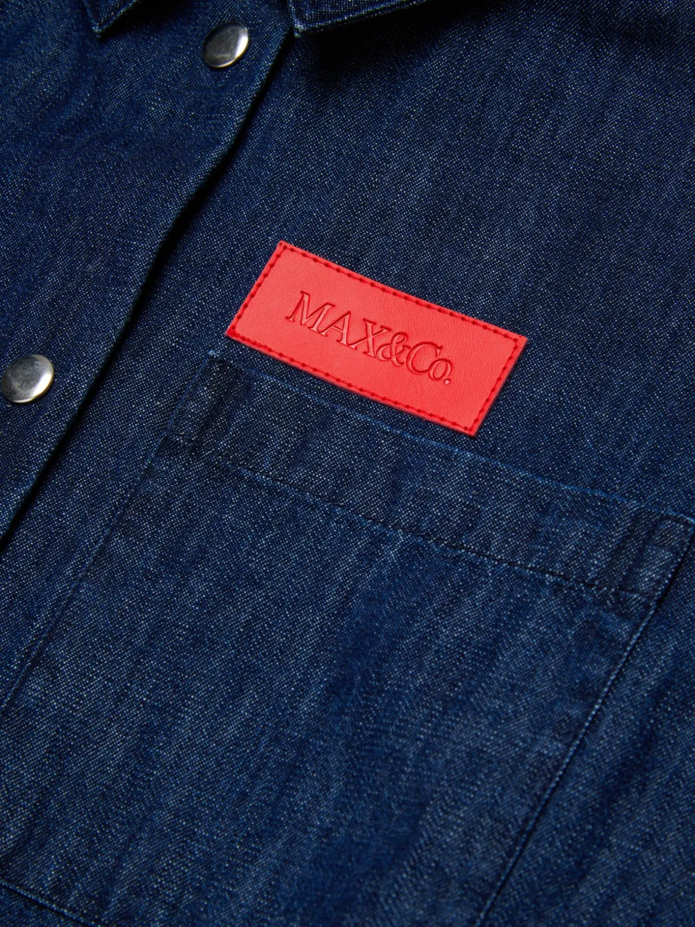 Logo-Detail Short-Sleeve Denim Shirt