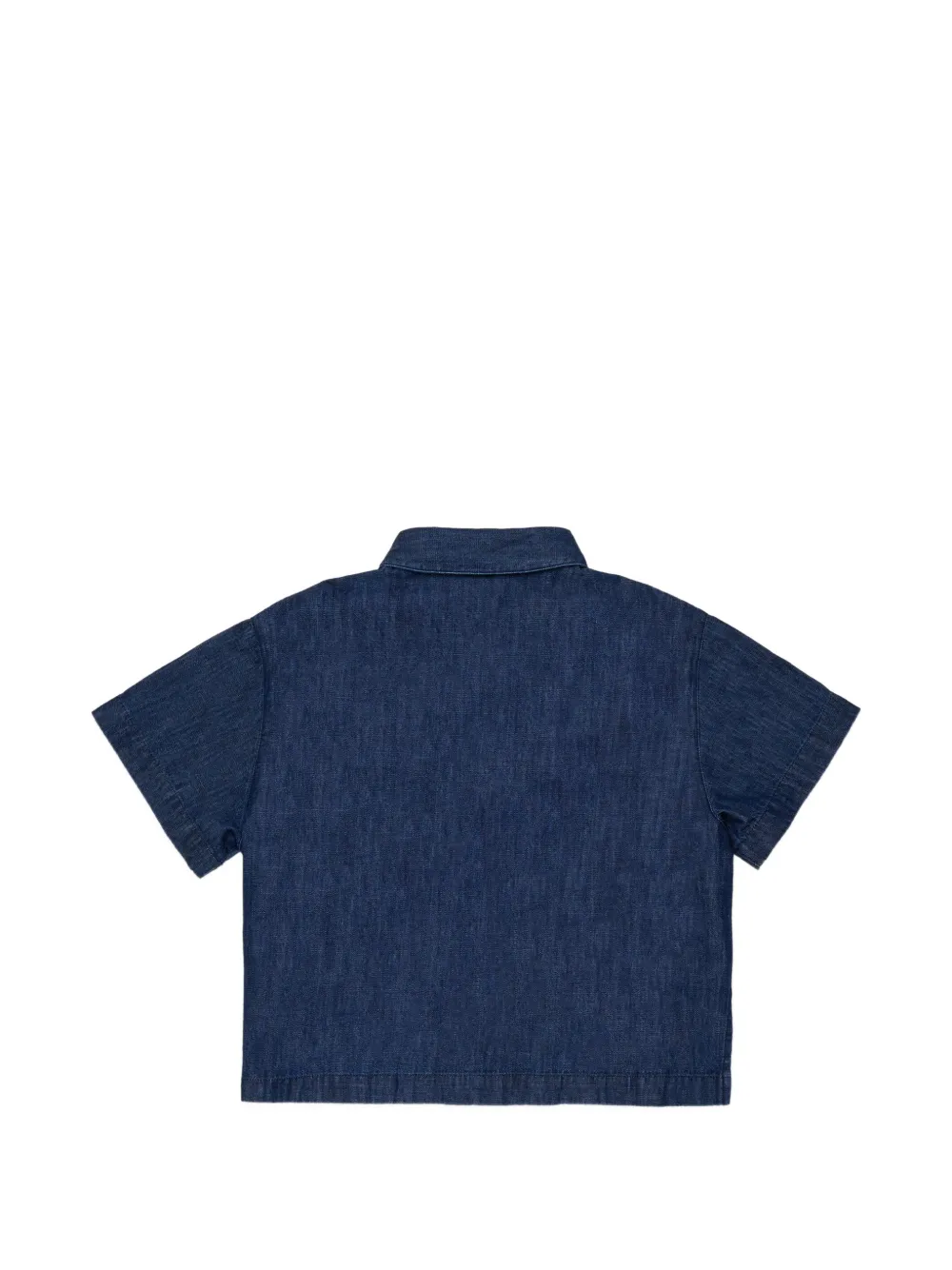 Logo-Detail Short-Sleeve Denim Shirt