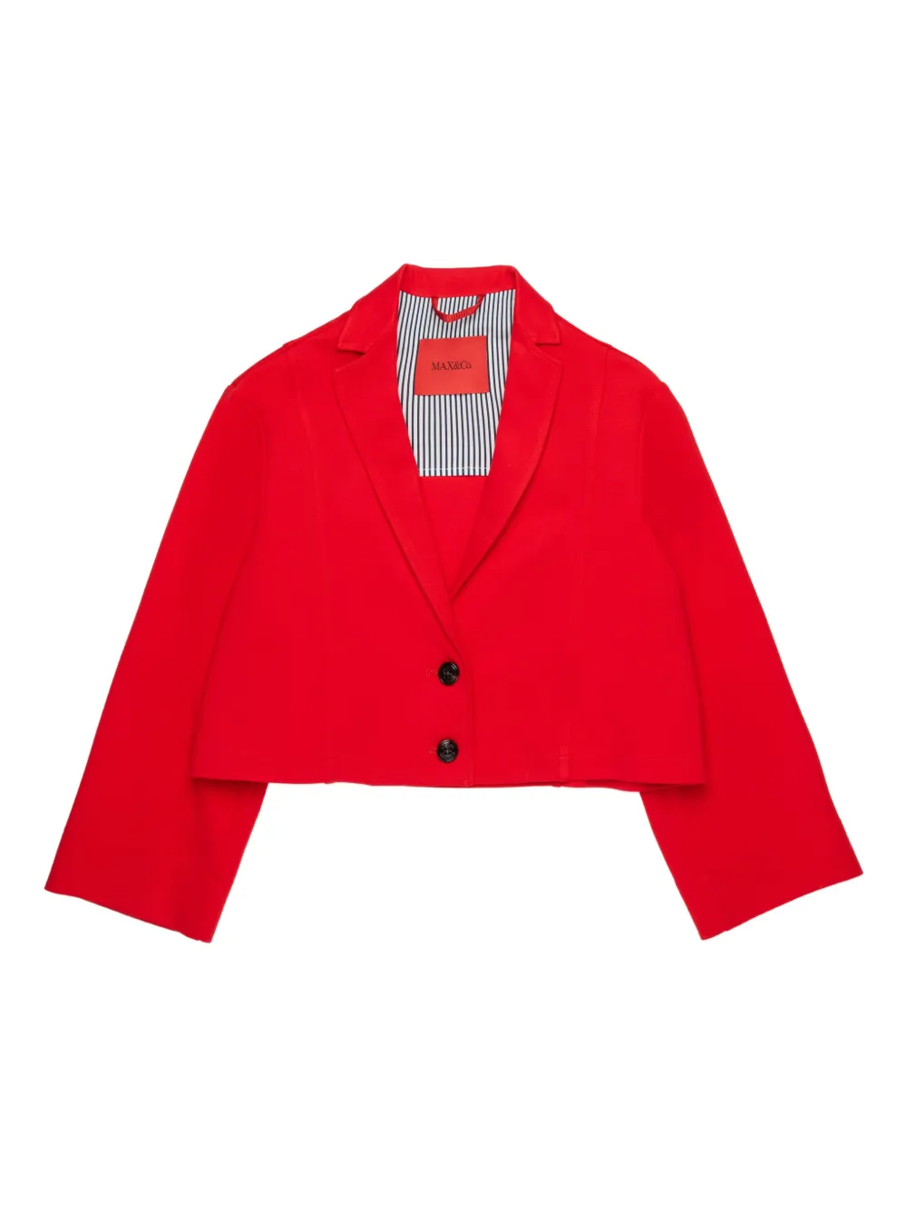 MAX&Co. Kids logo-appliqué cropped blazer - Rot