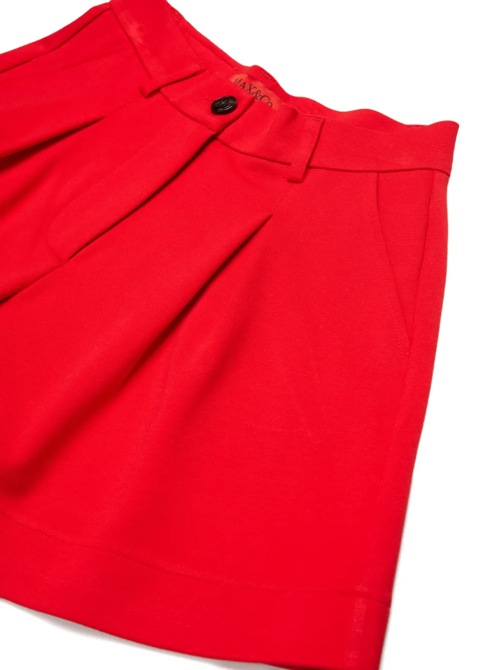 MAX&Co. Kids Pleats shorts met logopatch Rood