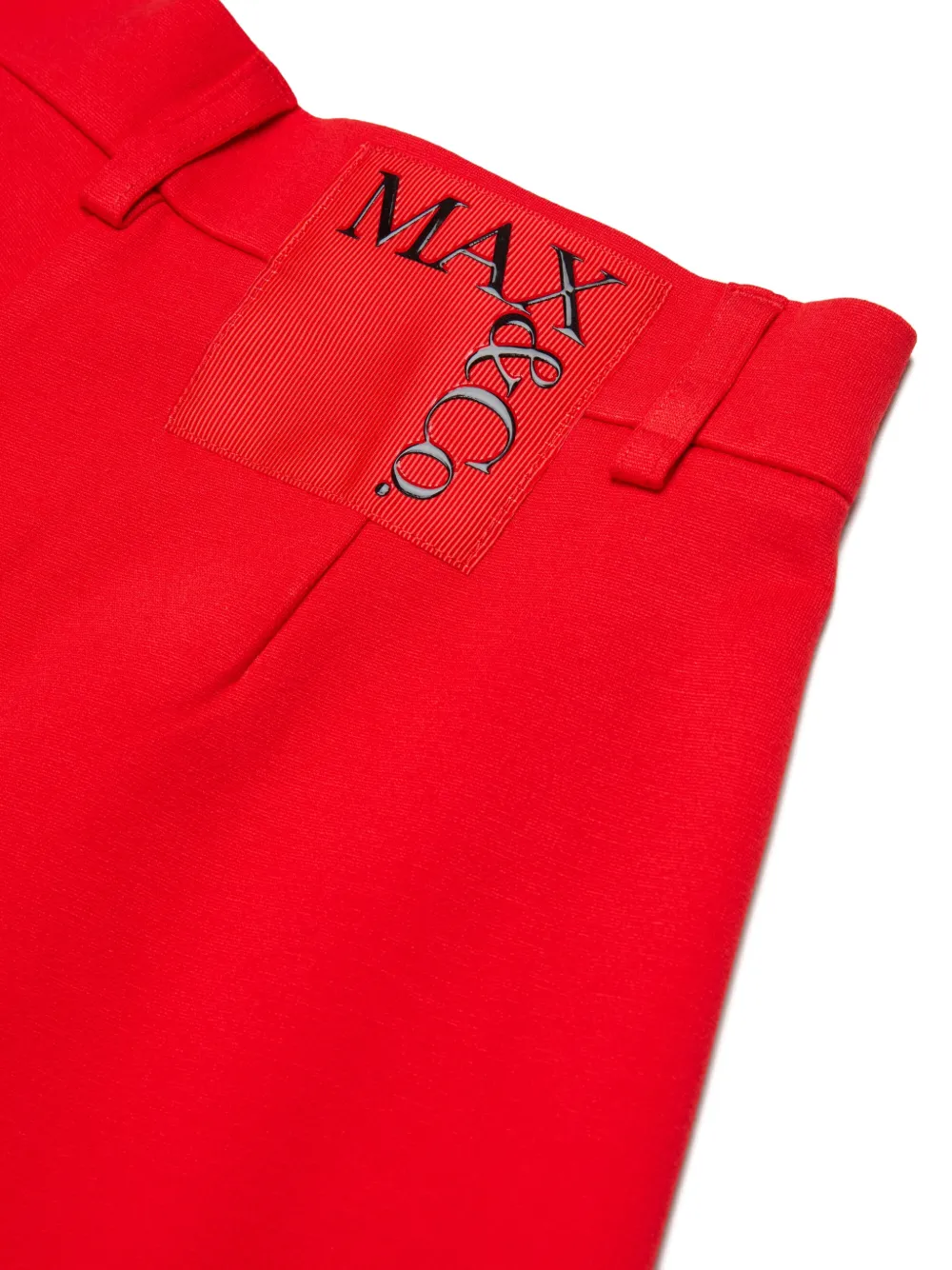 MAX&Co. Kids Pleats shorts met logopatch Rood