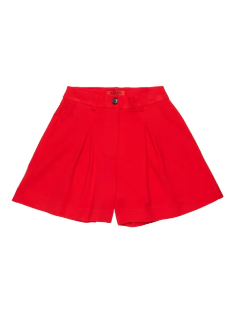 MAX&Co. Kids pleats logo-patch shorts