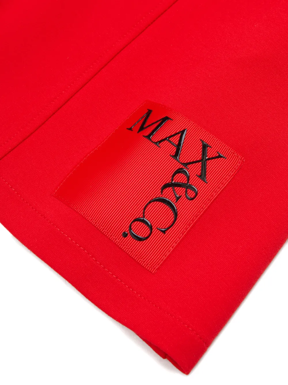 MAX&Co. Kids Mouwloze jurk met logo Rood