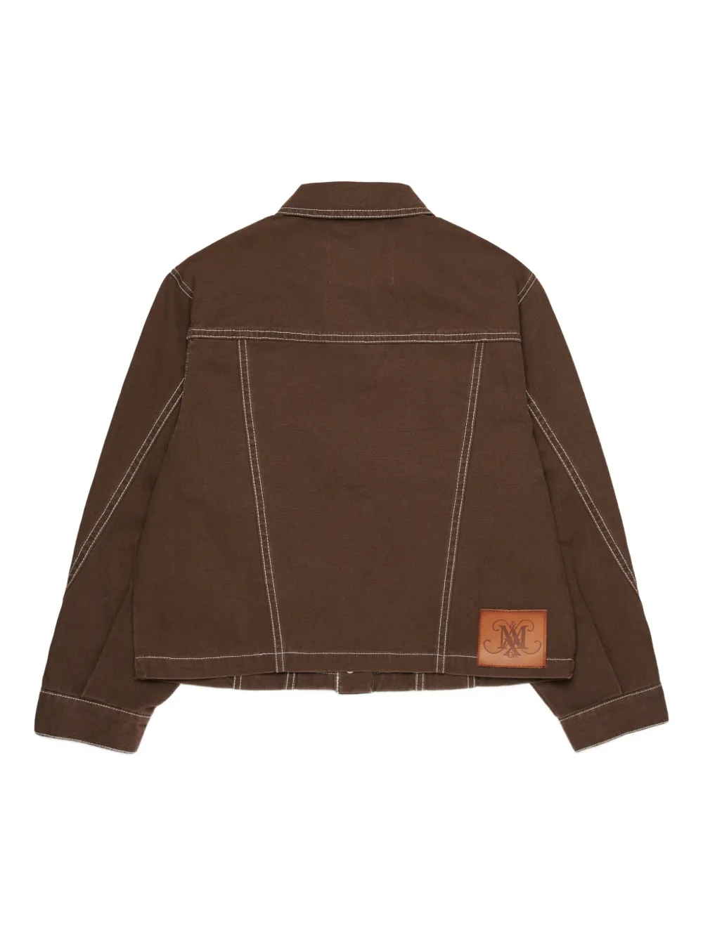 MAX&Co. Kids Denim jack met logopatch en borstzak Bruin