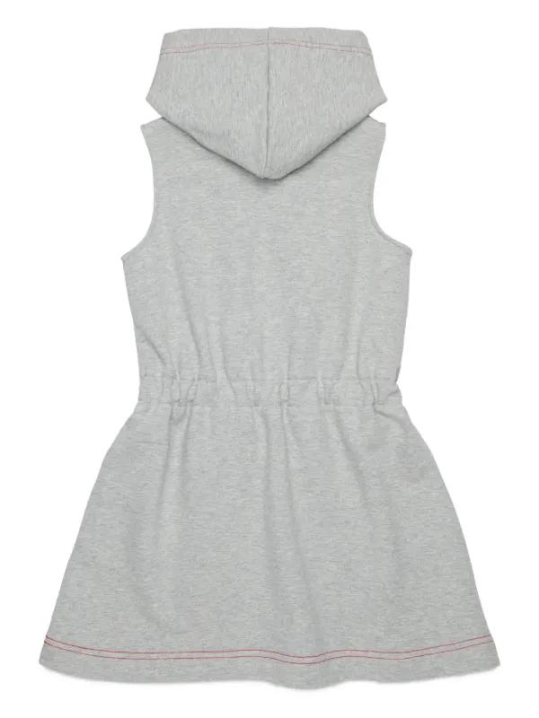 kids grey dress MAX&Co for - Sleeveless short with logo Flower girl dresses