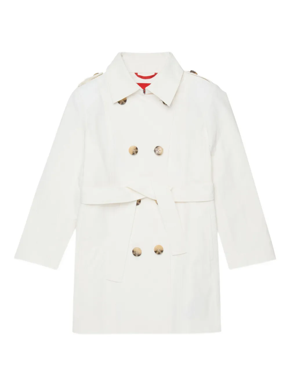 MAX&Co. Kids double-breasted belted trench coat - Weiß