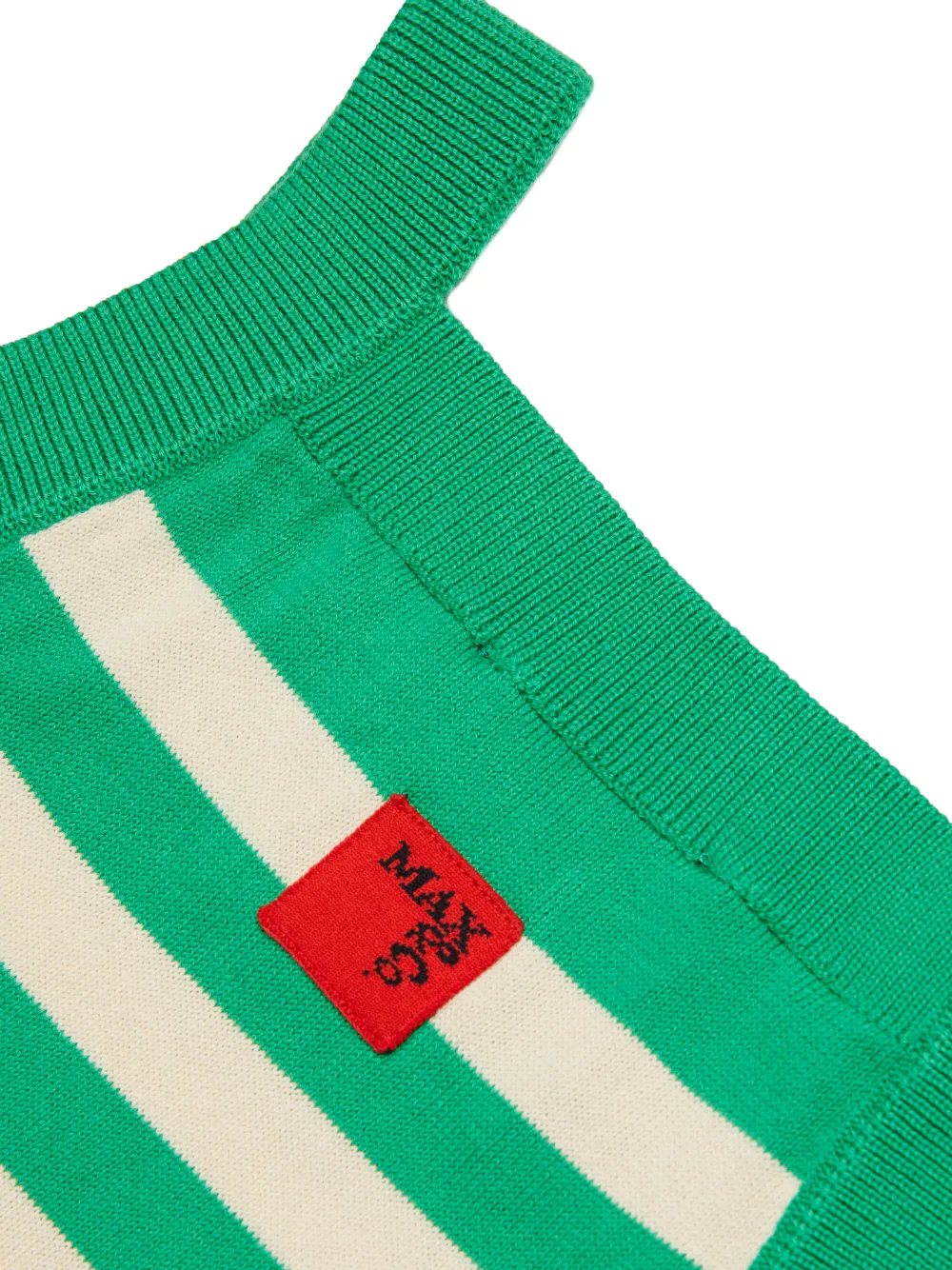 MAX&Co. Kids Gebreide top met logodetail en strepen Groen