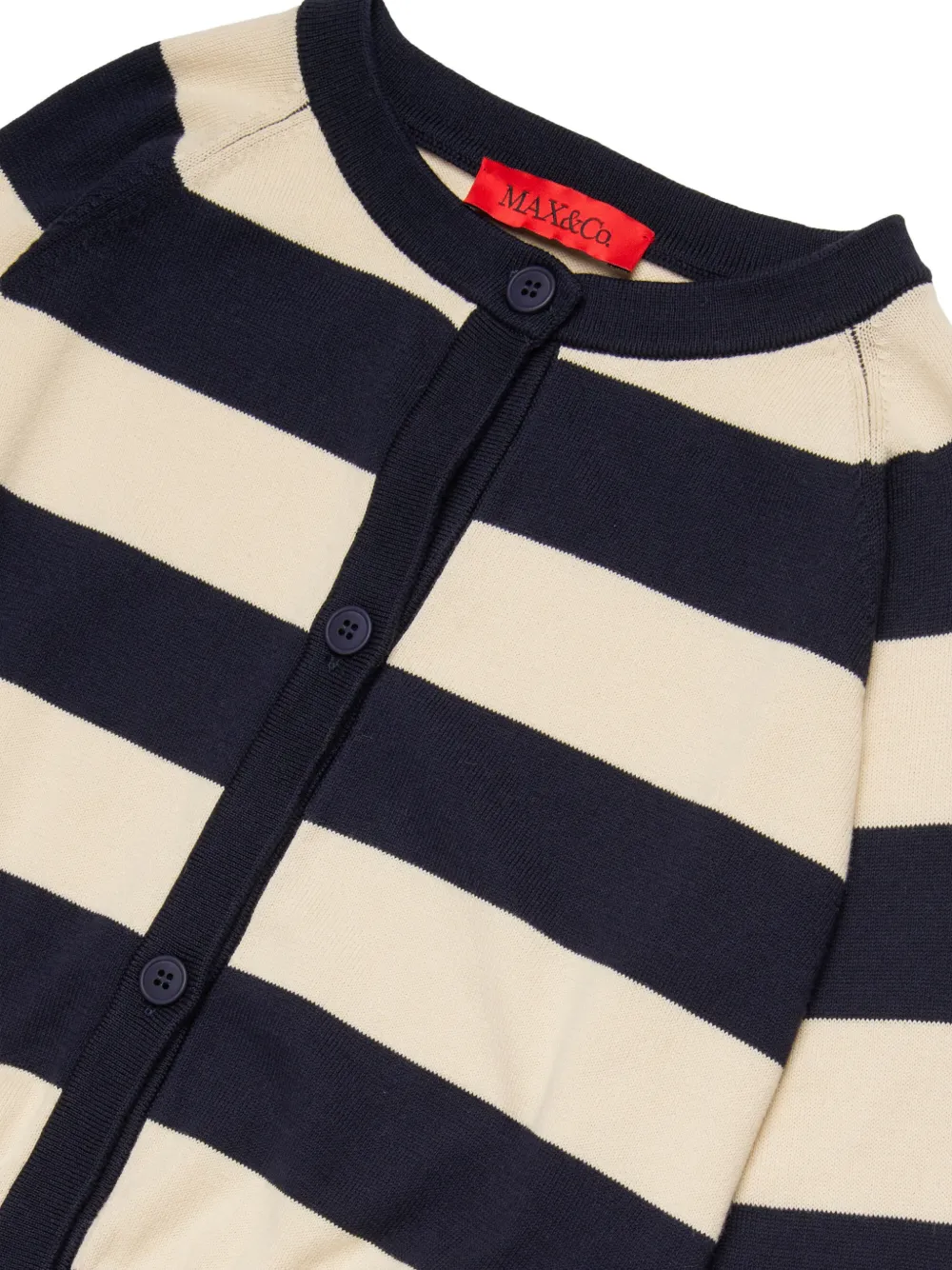 MAX&Co. Kids Gestreept vest met logo Zwart