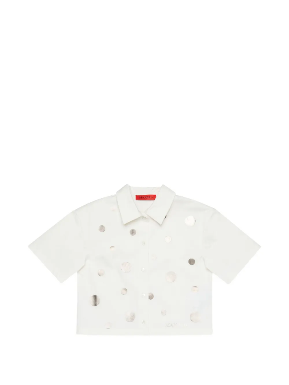 MAX&Co. Kids polka-dot short-sleeve shirt - Bianco