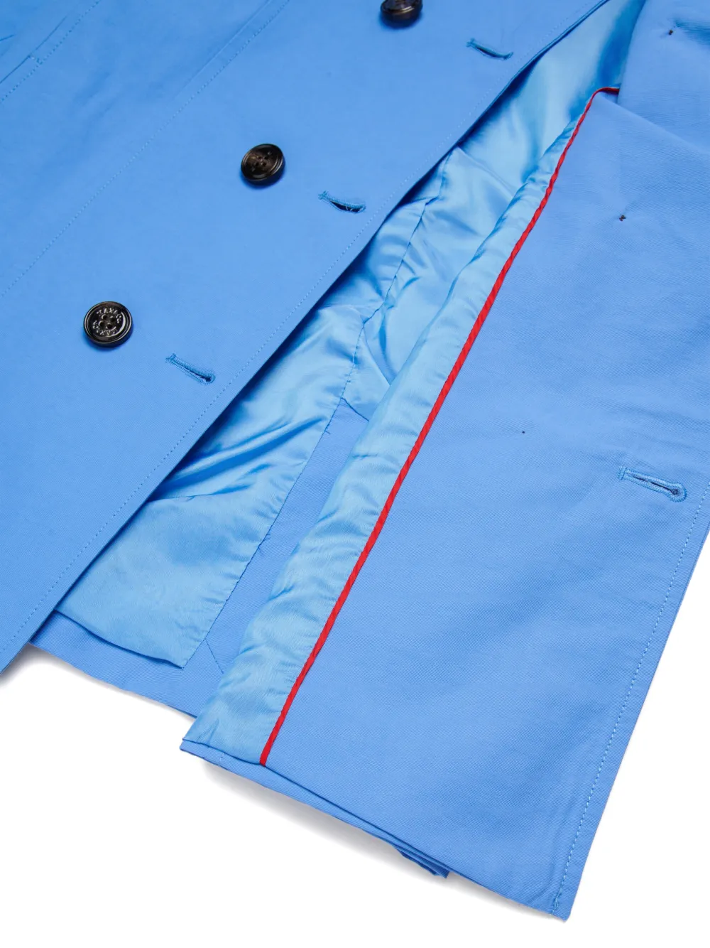 MAX&Co. Kids Trenchcoat met dubbele rij knopen en logo Blauw