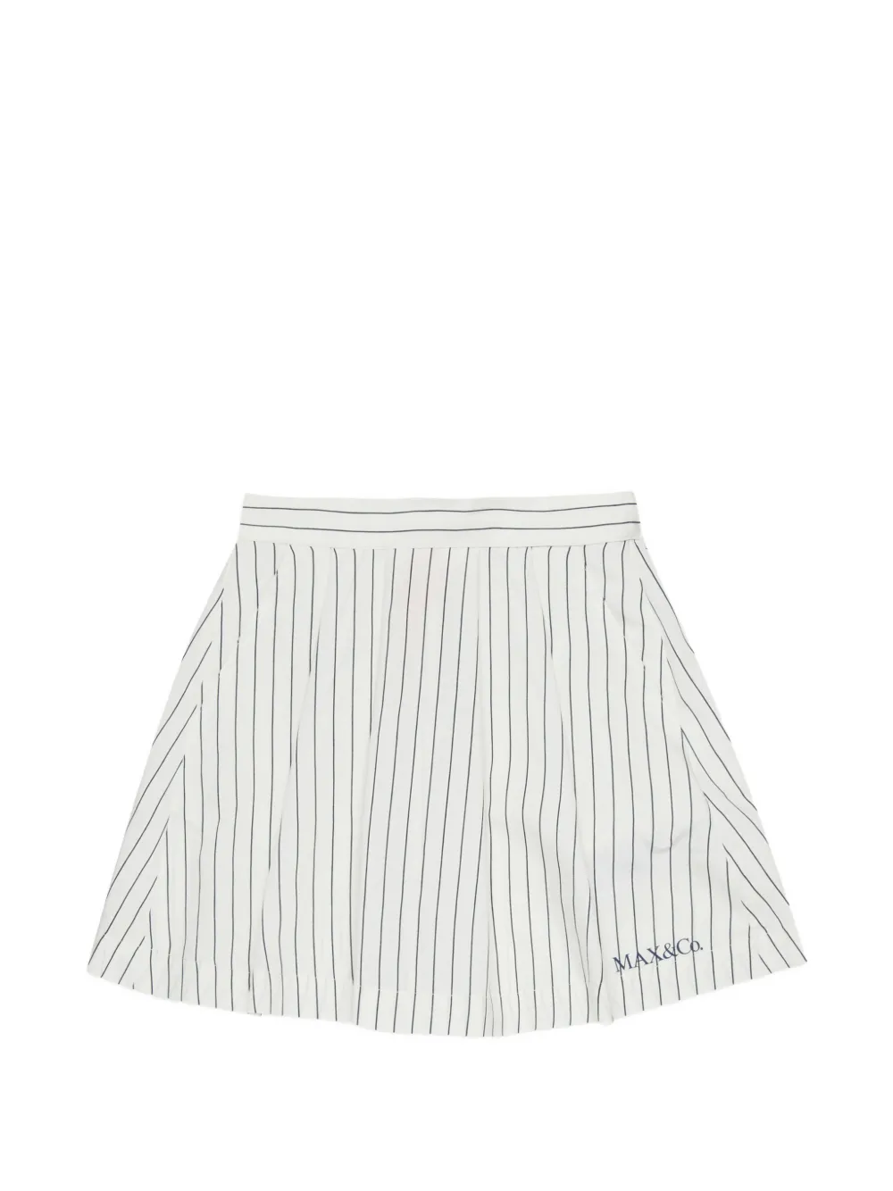  Max&co. Kids Logo Striped Skirt - White 