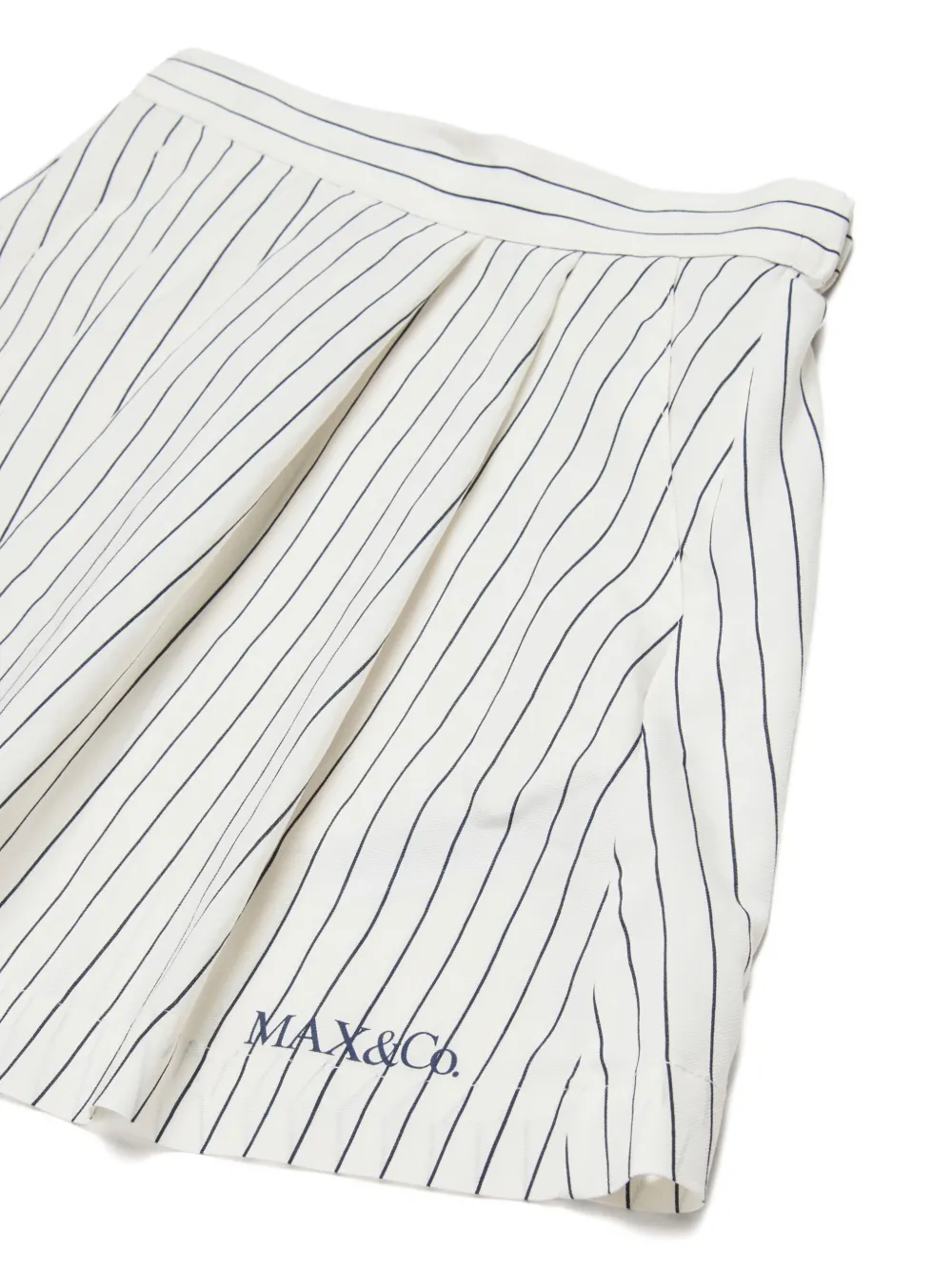  Max&co. Kids Logo Striped Skirt - White 