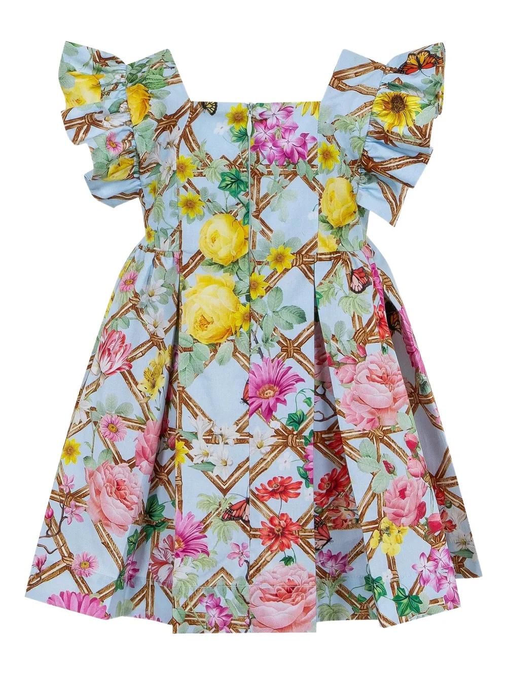 X Mary Katrantzou Ruffled Floral-Print Dress