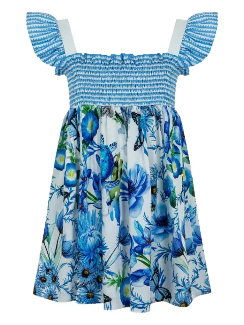 Lapin House x Mary Katrantzou striped floral dress