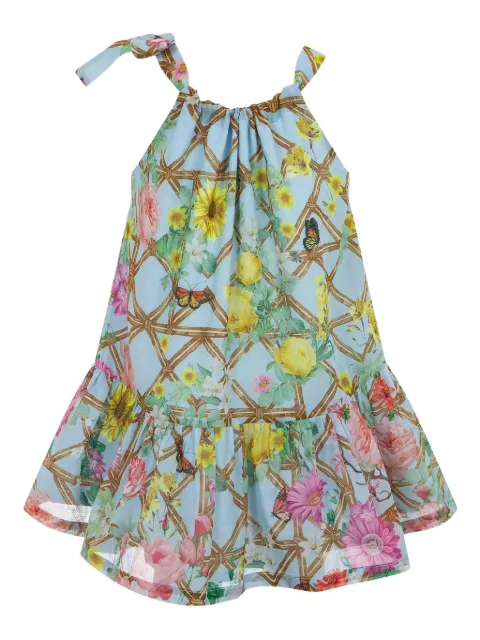 Lapin House vestido floral con moño en la correa en colaboración con Mary Katrantzou