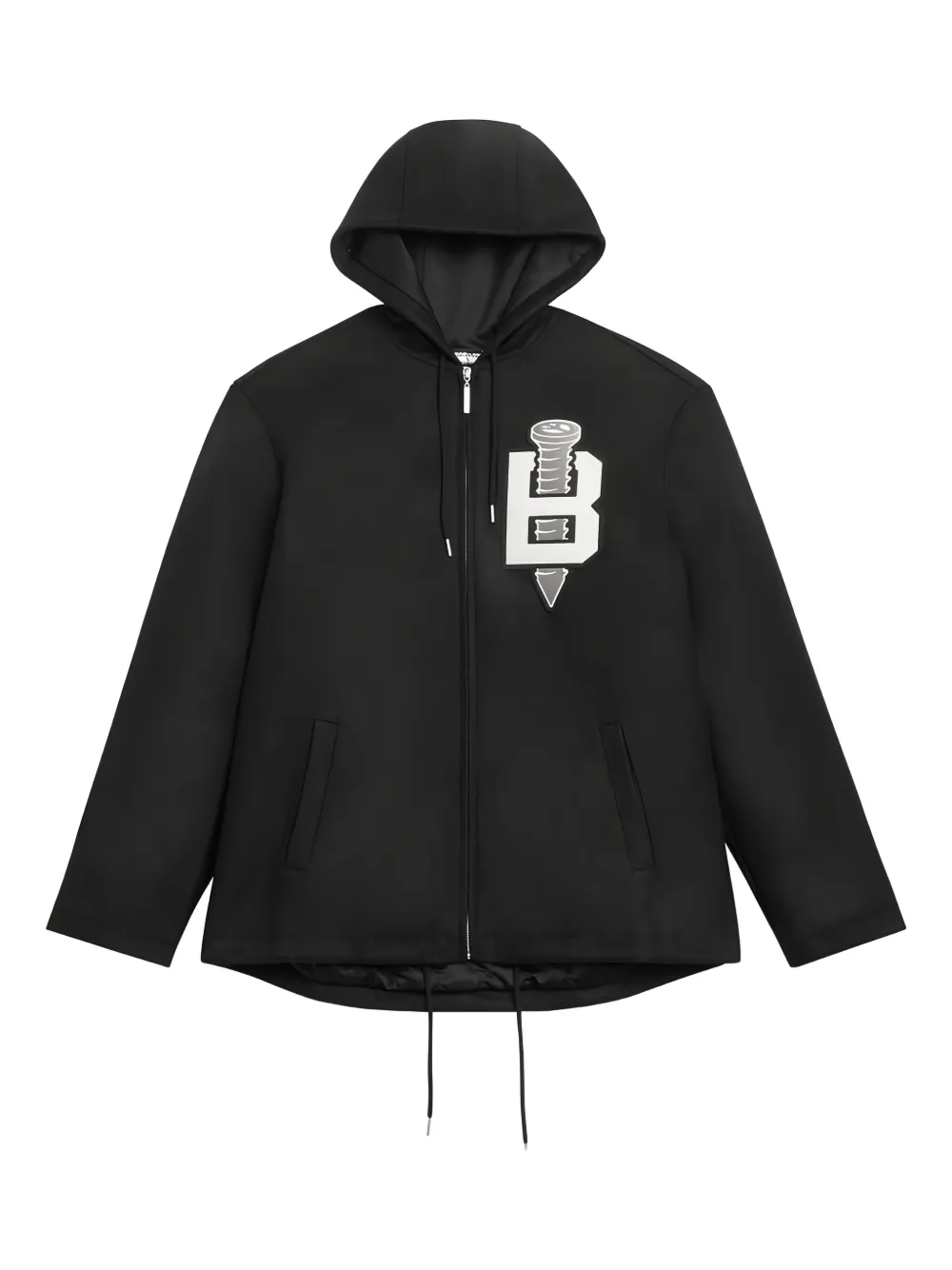 Babylon La Logo-appliqué Hooded Jacket In Black