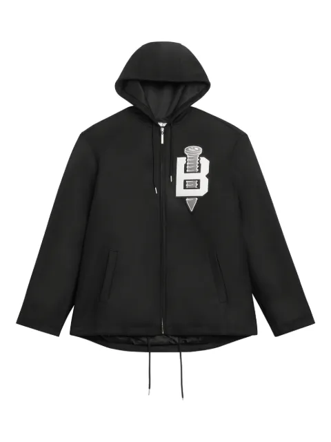 Babylon LA logo-appliqué hooded jacket