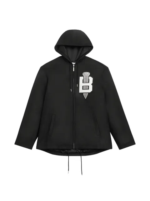 Babylon LA logo-appliqué hooded jacket