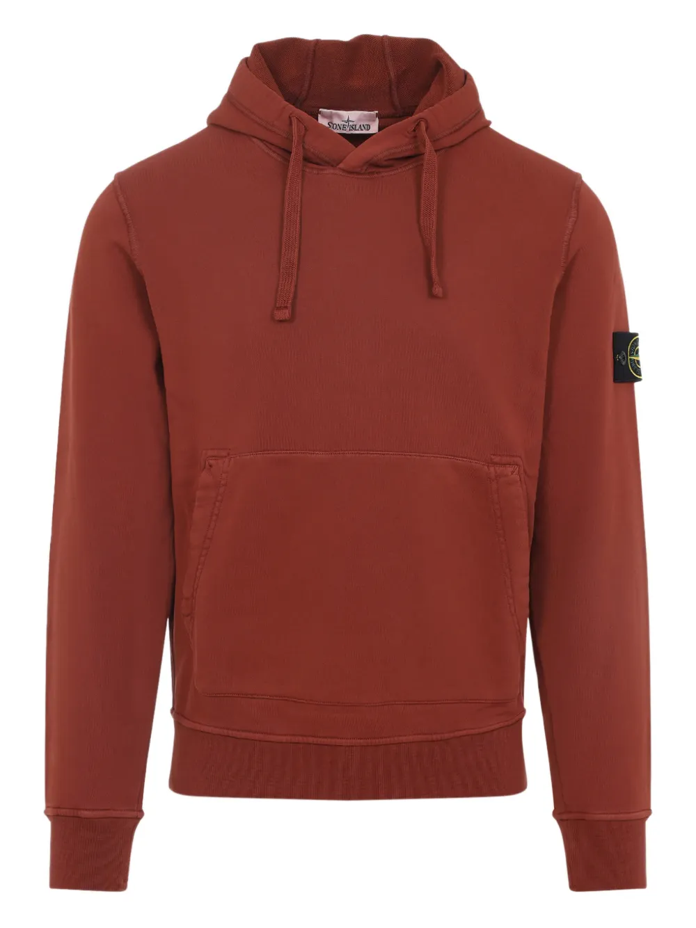 Stone Island logo-detail hoodie - Orange