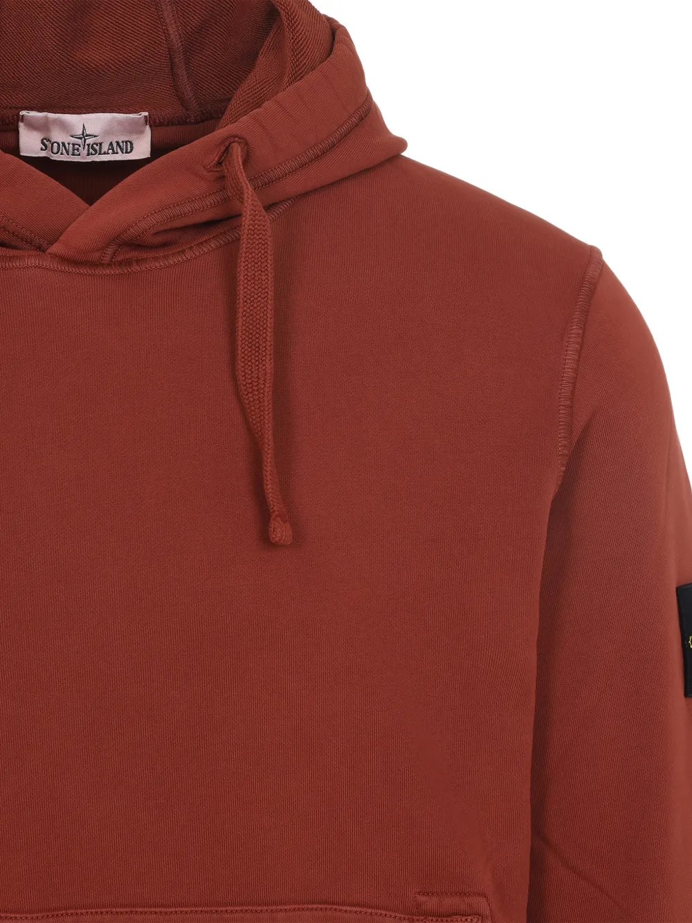 Stone Island Hoodie met logodetail Bruin