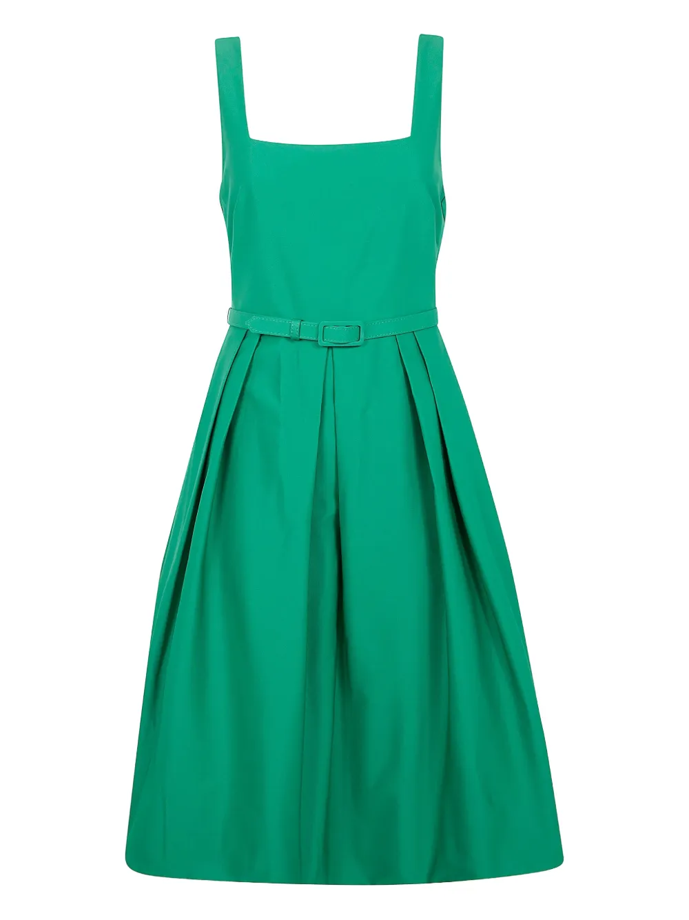 Lauren Ralph Lauren pleated belted dress - Verde