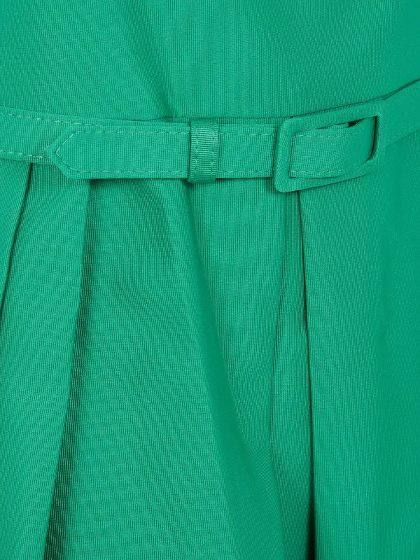 Ralph Lauren Pleated Belted Dress - Green