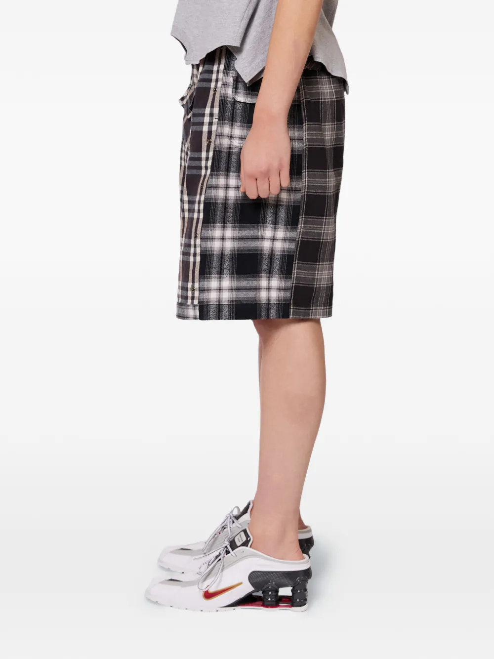  Gina Corrieri Check Shorts - Black 
