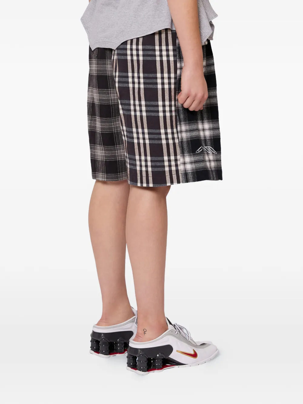  Gina Corrieri Check Shorts - Black 