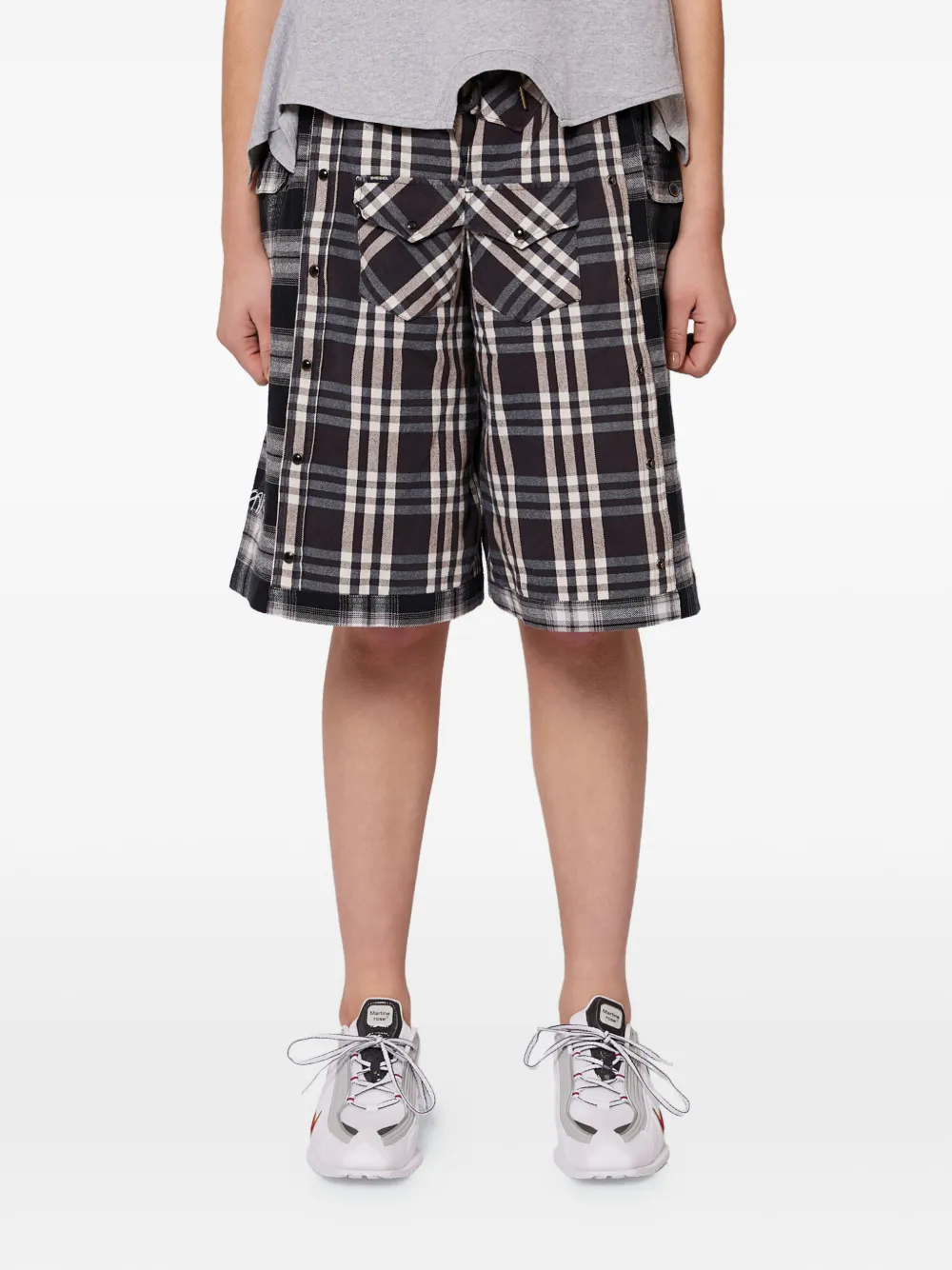 Gina Corrieri Shorts a quadri - Nero